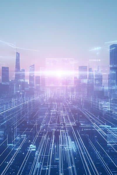 Digital mapping lines showing how aerial surveying supports modern land records